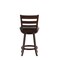 Flash Furniture Zerrick Commercial Wood Classic Ladderback Swivel Counter Stool w/Black LeatherSoft Seat, Espresso ES-UN3-24-ESP-GG - alternate 6